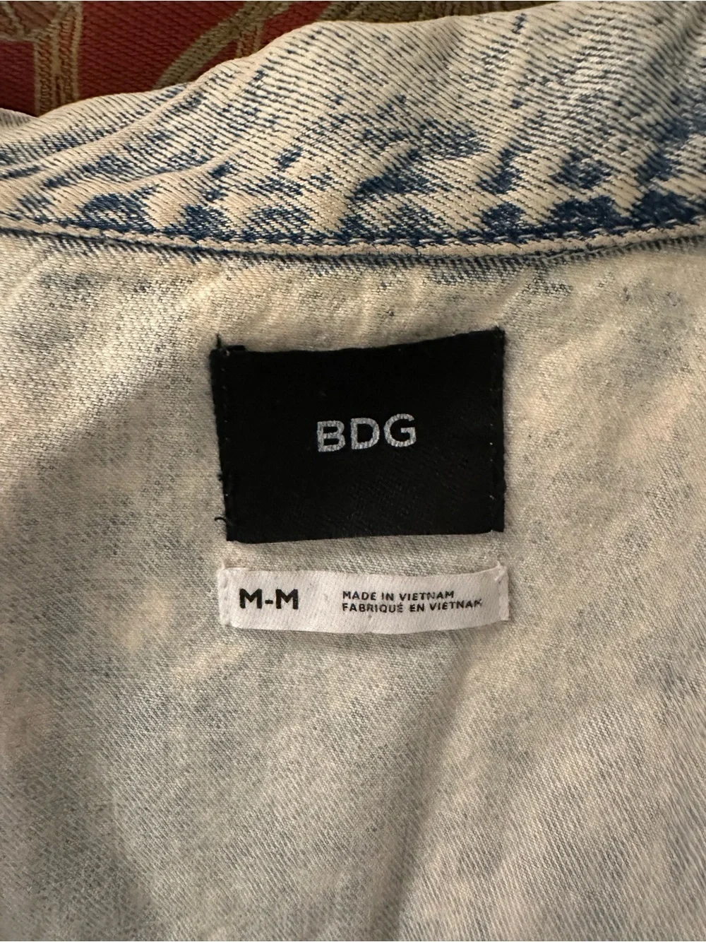 BDG Light Gray Denim Jacket with Black Label